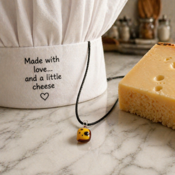 Swiss Cheese Murano Glass Necklace · Handcrafted Charm Pendant - Imagen 2