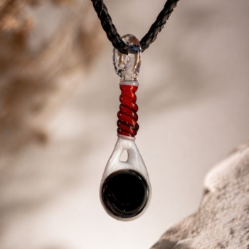 Tennis Racket Murano Glass Necklace · Handcrafted Sports Lover Pendant