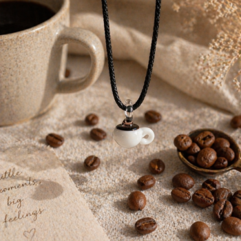 Kettle Murano Glass Necklace · Handcrafted Tea Lover Pendant - Imagen 2