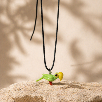 Parrot Murano Glass Necklace · Handcrafted Pendant - Imagen 2