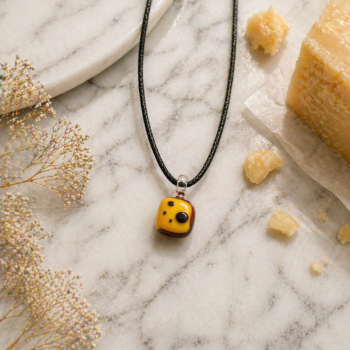 Swiss Cheese Murano Glass Necklace · Handcrafted Charm Pendant - Imagen 3
