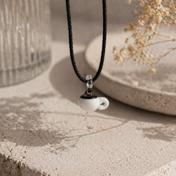 Kettle Murano Glass Necklace · Handcrafted Tea Lover Pendant