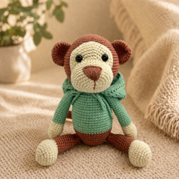 Amigurumi Monkey Plush · Handmade Crochet Toy