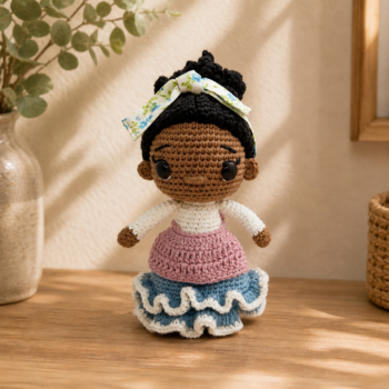 Amigurumi Girl Doll · Handmade Crochet Doll with Floral Dress