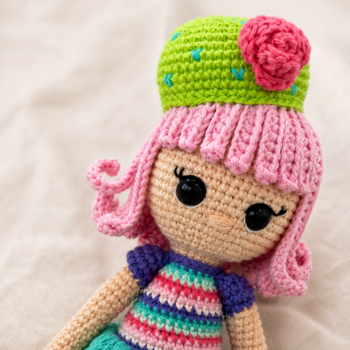 Amigurumi Colorful Girl Doll · Handmade Crochet Toy - Imagen 4