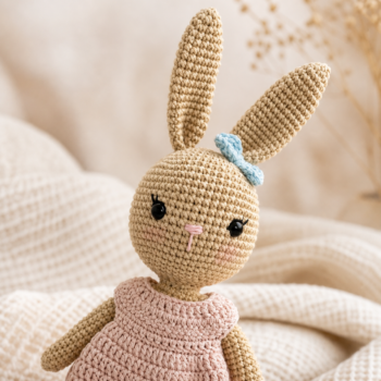 Amigurumi Bunny Girl Doll · Handmade Crochet Toy - Imagen 3