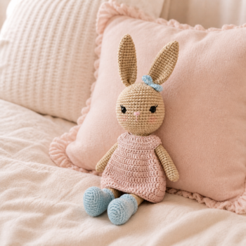Amigurumi Bunny Girl Doll · Handmade Crochet Toy - Imagen 2