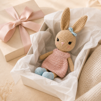 Amigurumi Bunny Girl Doll · Handmade Crochet Toy - Imagen 6