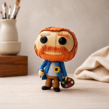 Van Gogh Quilling Figurine · Handmade 3D Paper Art Decor