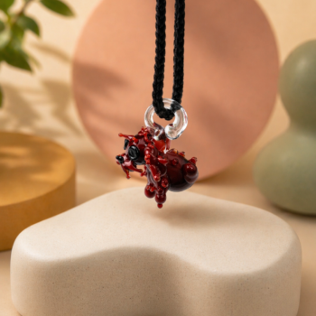 Poodle Murano Glass Necklace · Handcrafted Maltese Dog Pendant - Imagen 2