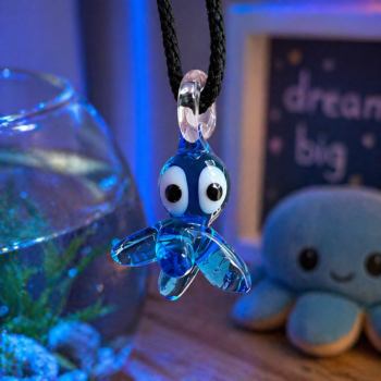 Octopus Murano Glass Necklace · Handcrafted Ocean Pendant - Imagen 4