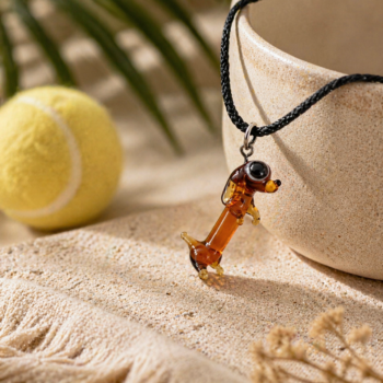 Dachshund Murano Glass Necklace · Handcrafted Sausage Dog Pendant