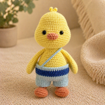 Amigurumi Chick Plush · Handmade Crochet Toy with Interchangeable Clothes - Imagen 2