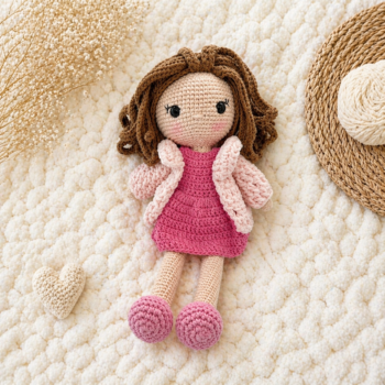 Amigurumi Doll · Handmade Crochet Toy with Changeable Outfits