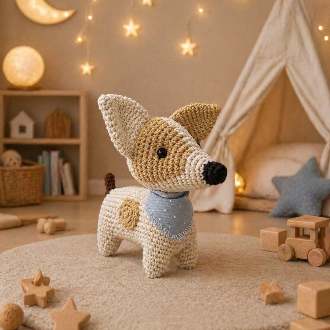 spotted-dog-amigurumi-handmade-crochet-plush Spotted Dog Amigurumi · Handmade Crochet Plush Toy - Imagen 1