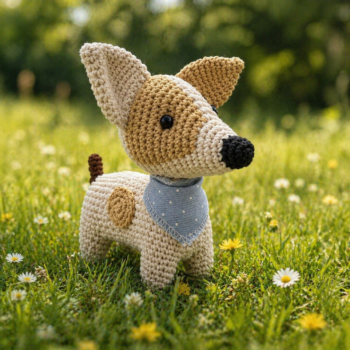 Spotted Dog Amigurumi · Handmade Crochet Plush Toy - Imagen 2