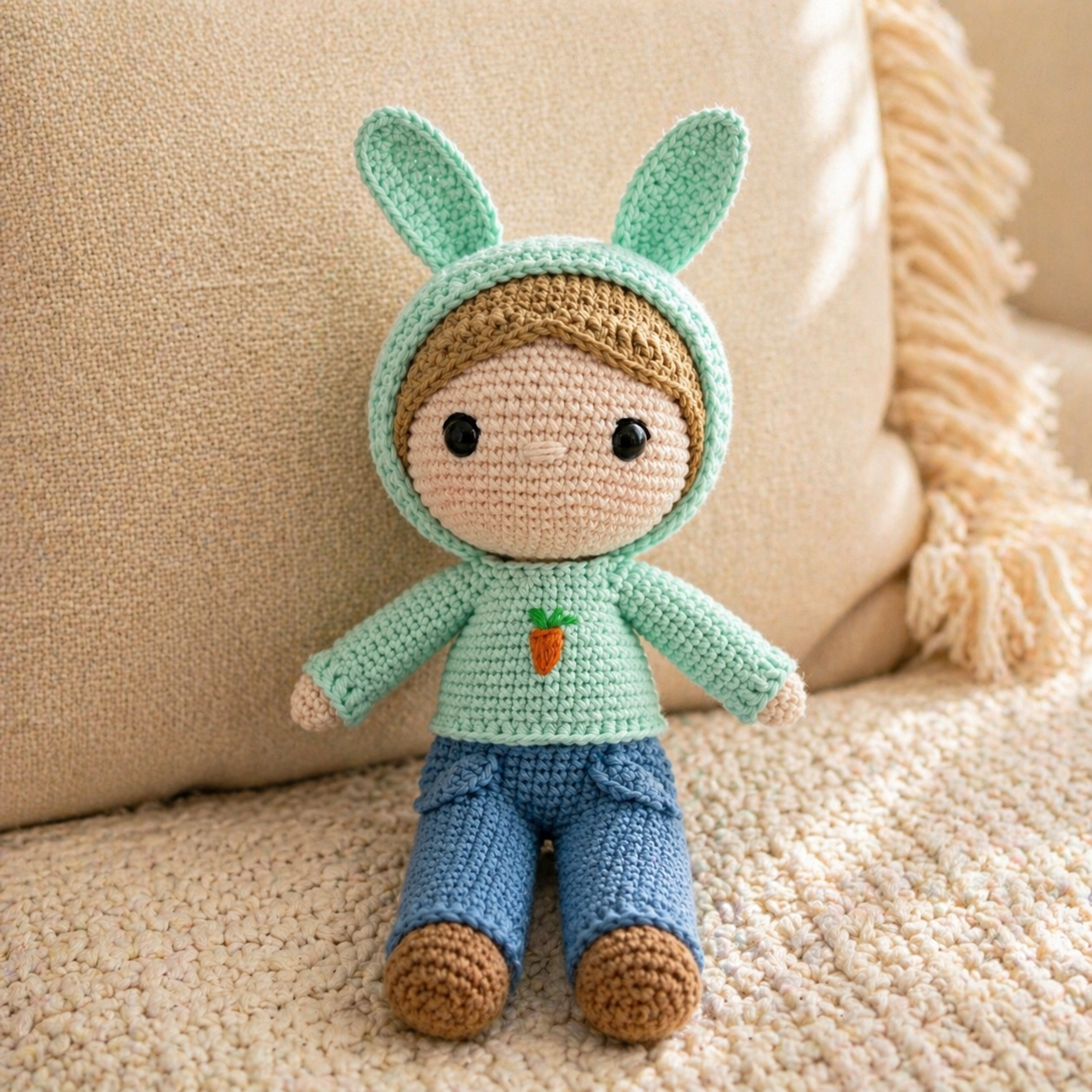 Amigurumi Boy Doll – Bunny Hood Design