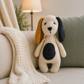 Cute Spotted Dog Amigurumi · Handmade Crochet Plush - Imagen 2