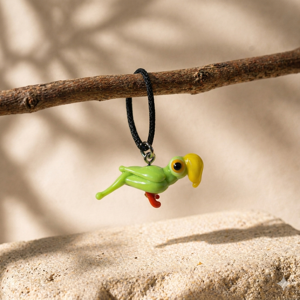 Parrot Murano Glass Necklace · Handcrafted Pendant