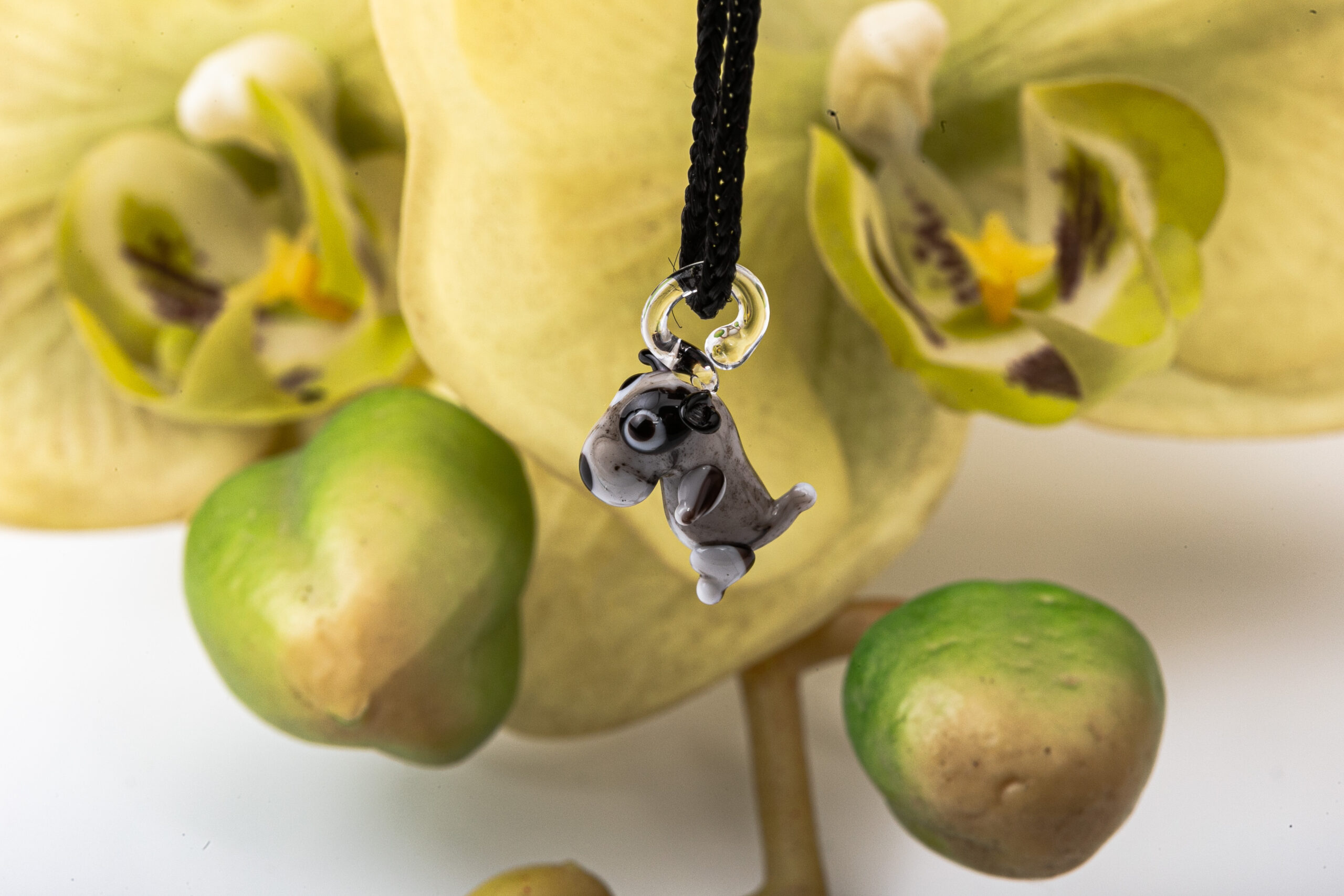 Cute Grey Doy - Murano Glass