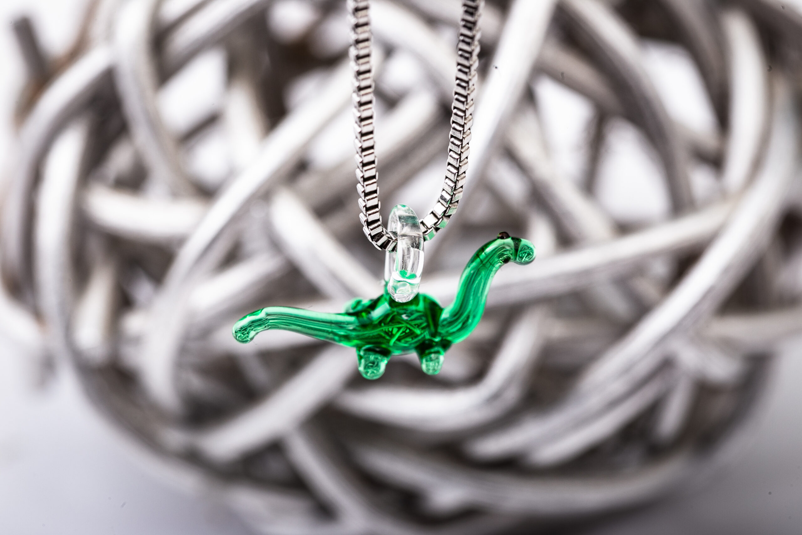 Dinosaur Necklace - Murano Glass
