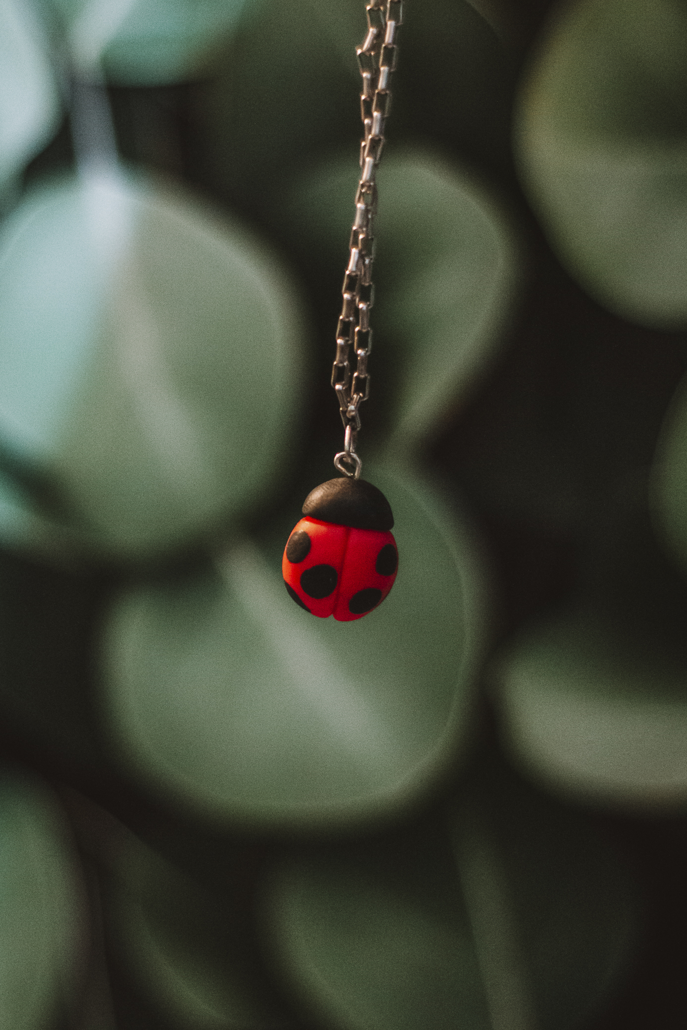 Ladybug Necklace - Porcelain
