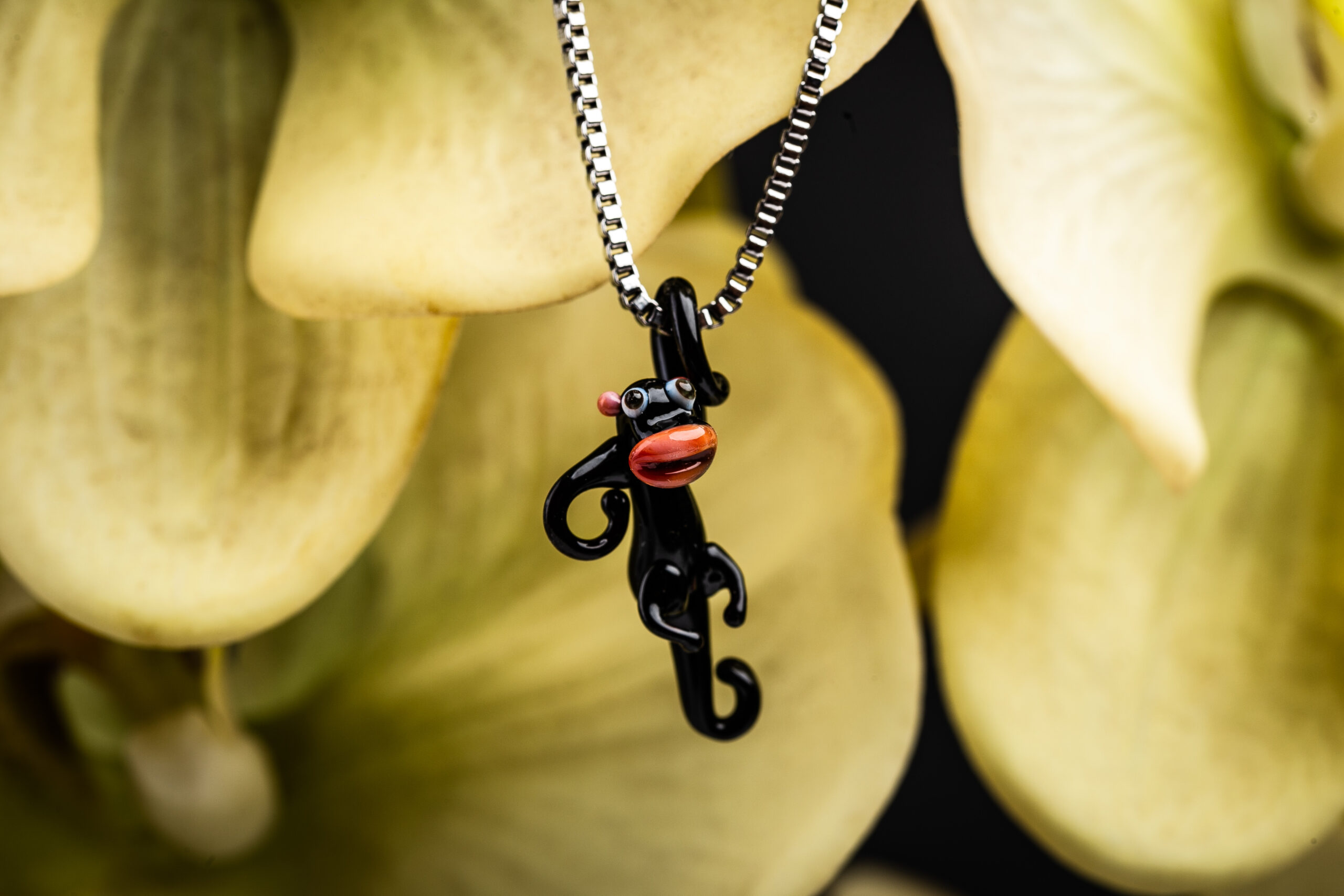 Monkey Necklace - Murano Glass