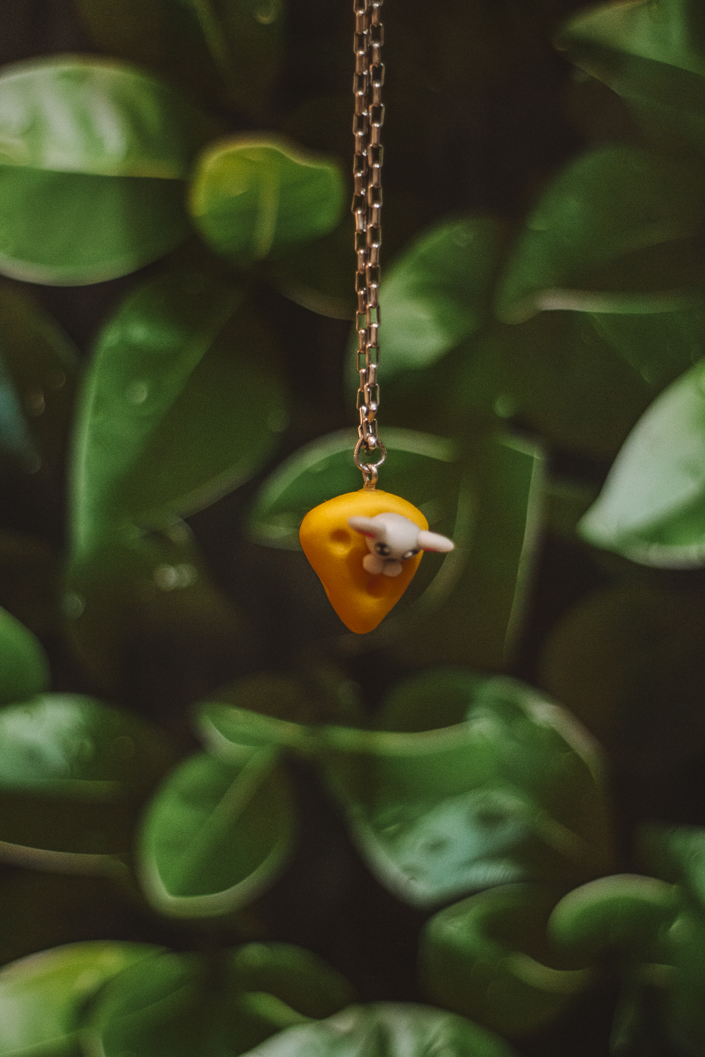 Cute Mouse on a Cheese - Porcelain