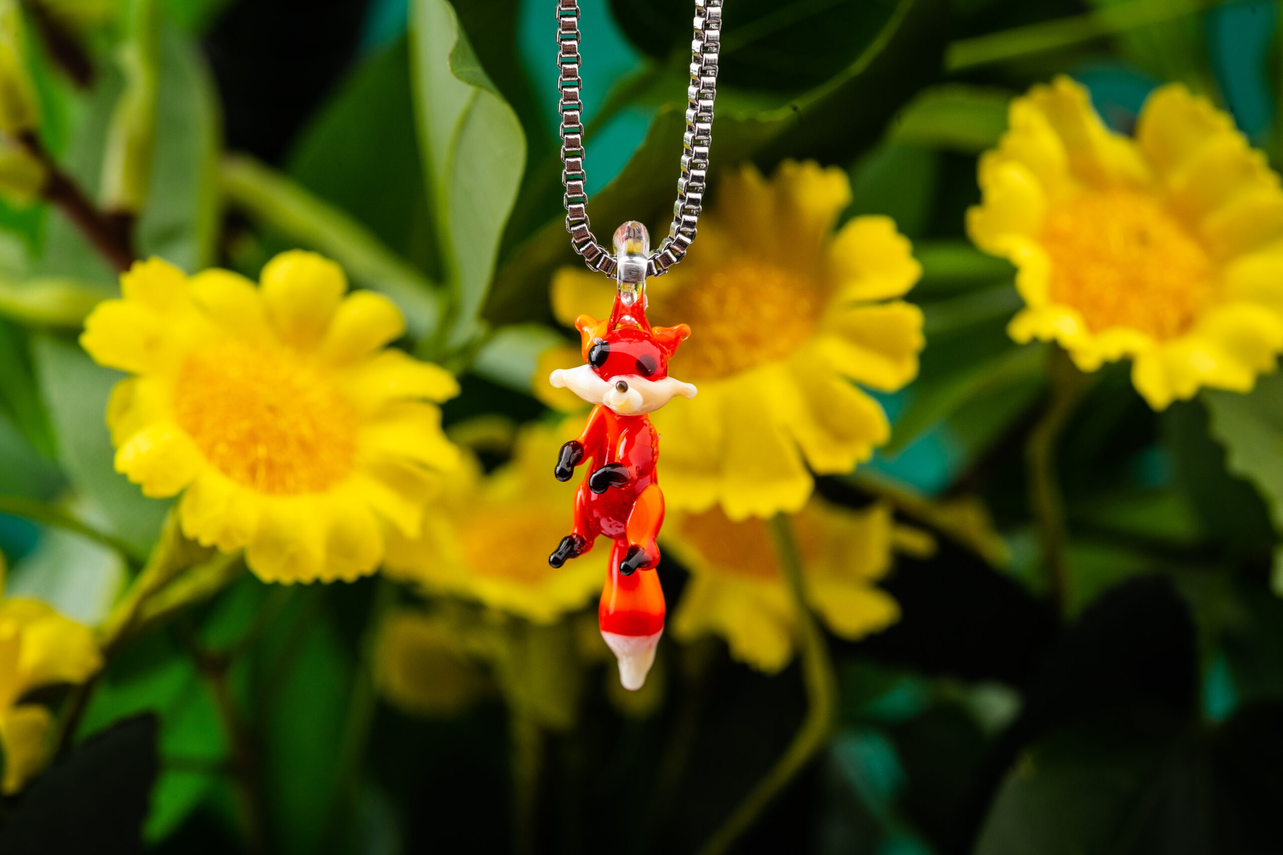 Squirrel Necklace - Murano Glass