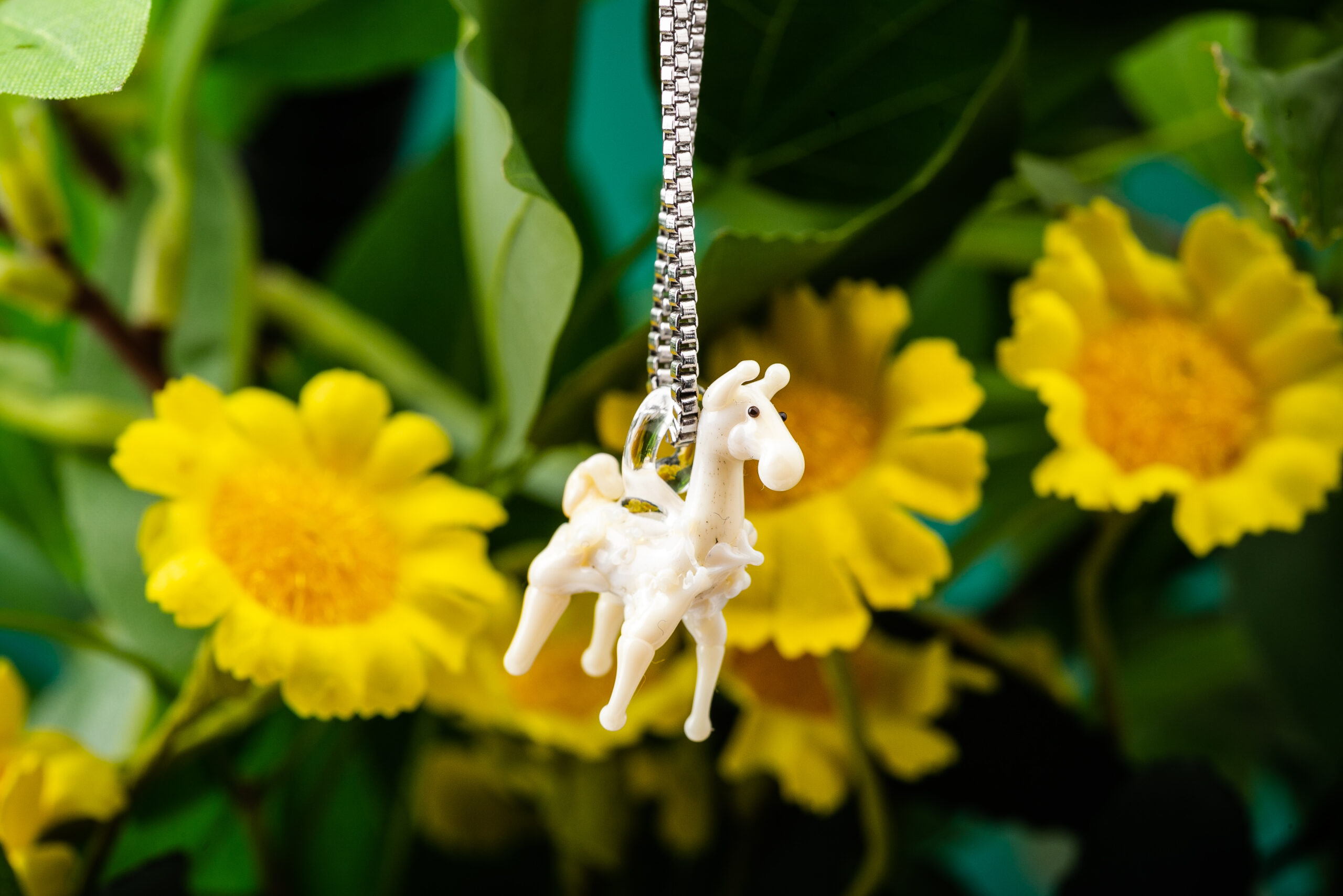 Horse Necklace - Murano Glass