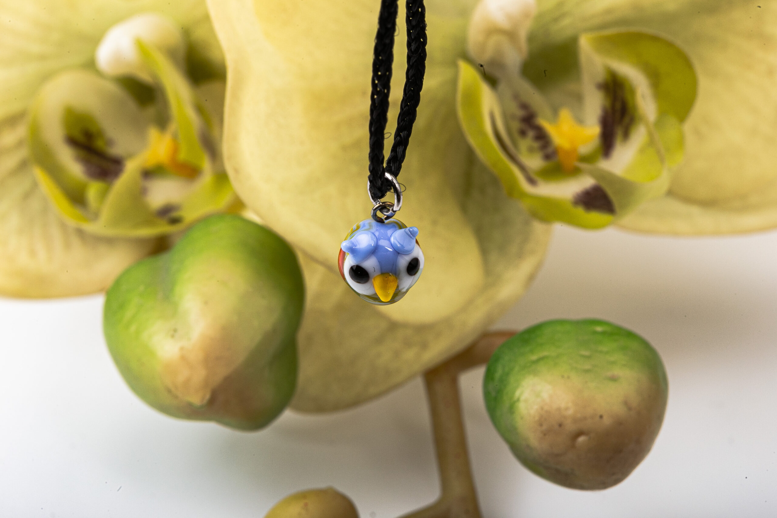 Owl Necklace - Murano Glass
