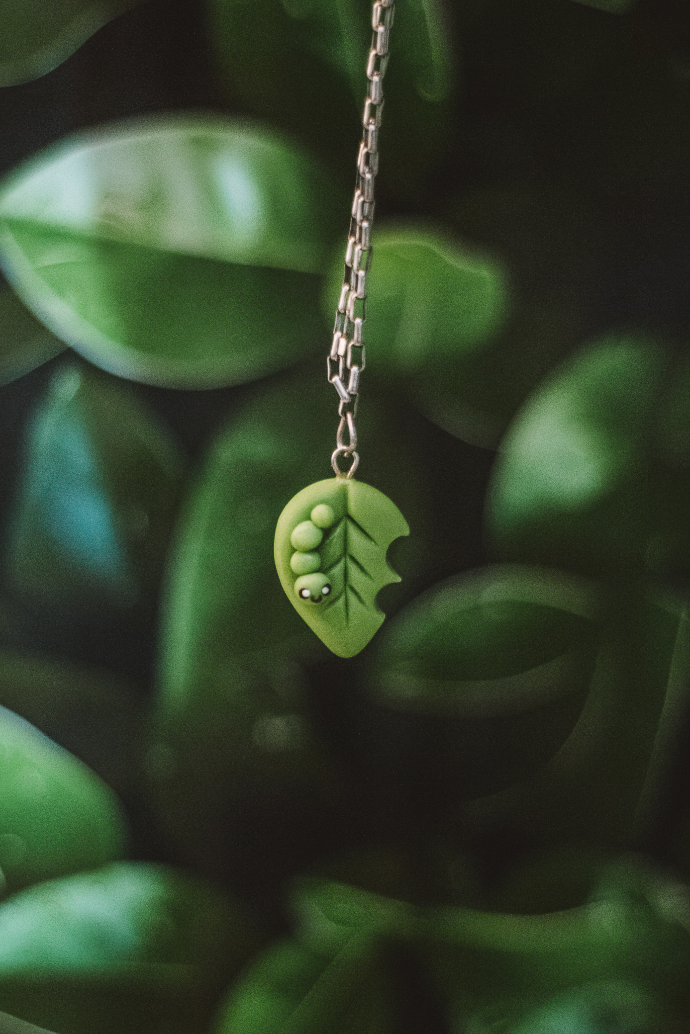 Caterpillar Necklace - Porcelain